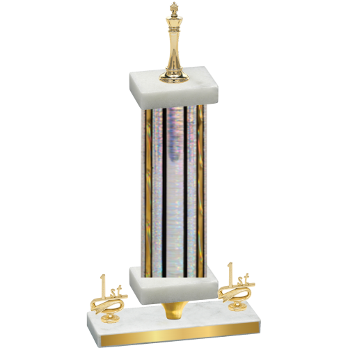 Premium Single Silver Glacier First Place Chess Trophy