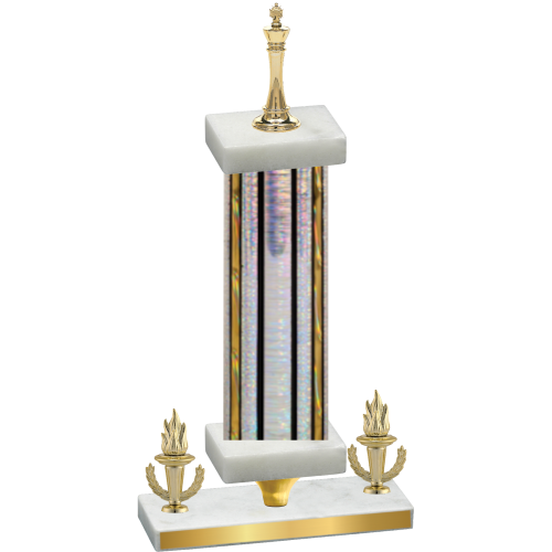 Premium Single Silver Glacier Victory Chess Trophy