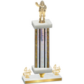 Premium Single Silver Glacier Fourth Place Holiday Trophy