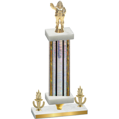 Premium Single Silver Glacier Victory Holiday Trophy