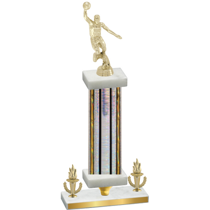 Premium Single Silver Glacier Victory Basketball Trophy