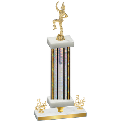 Premium Single Silver Glacier Third Place Majorette Trophy