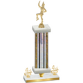 Premium Single Silver Glacier Fourth Place Majorette Trophy