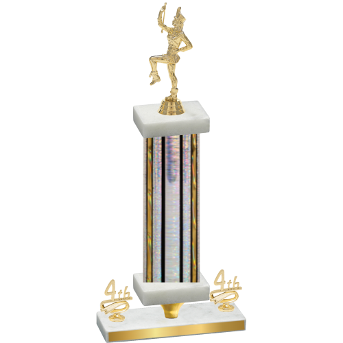 Premium Single Silver Glacier Fourth Place Majorette Trophy