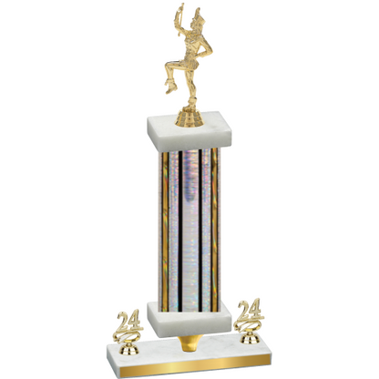 Premium Single Silver Glacier Year Majorette Trophy