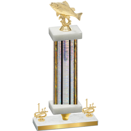 Premium Single Silver Glacier First Place Fishing Trophy