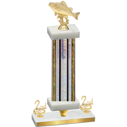 Premium Single Silver Glacier Second Place Fishing Trophy