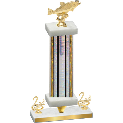 Premium Single Silver Glacier Second Place Fishing Trophy