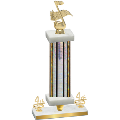 Premium Single Silver Glacier Fourth Place Music Trophy