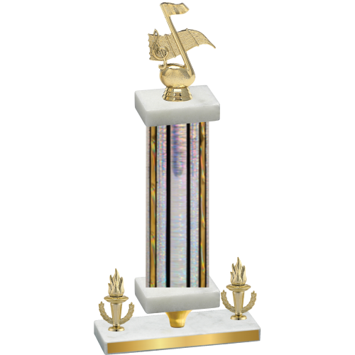 Premium Single Silver Glacier Victory Music Trophy