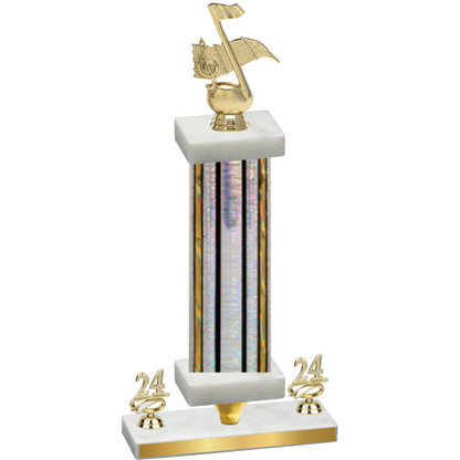 Premium Single Silver Glacier Year Music Trophy