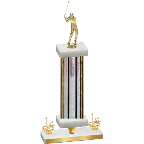 Premium Single Silver Glacier First Place Golf Trophy