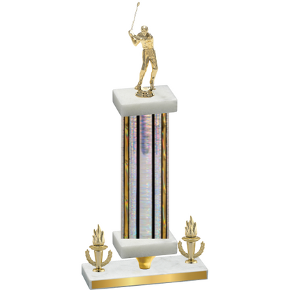 Premium Single Silver Glacier Victory Golf Trophy