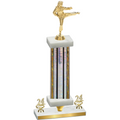 Premium Single Silver Glacier Year Karate Trophy