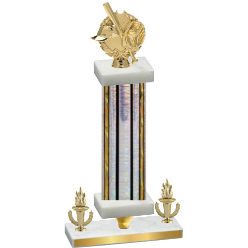 Premium Single Silver Glacier Victory Baseball Trophy