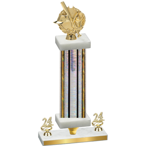 Premium Single Silver Glacier Year Baseball Trophy