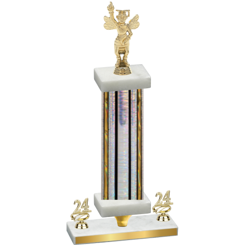 Premium Single Silver Glacier Year Academics Trophy