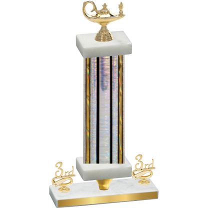 Premium Single Silver Glacier Third Place Academics Trophy