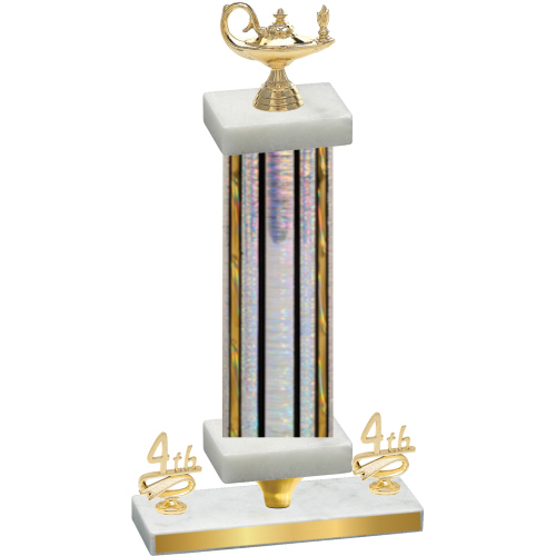 Premium Single Silver Glacier Fourth Place Academics Trophy