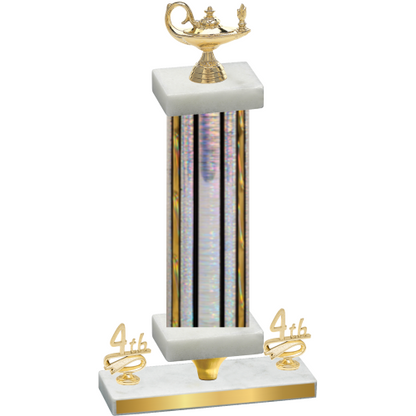 Premium Single Silver Glacier Fourth Place Academics Trophy