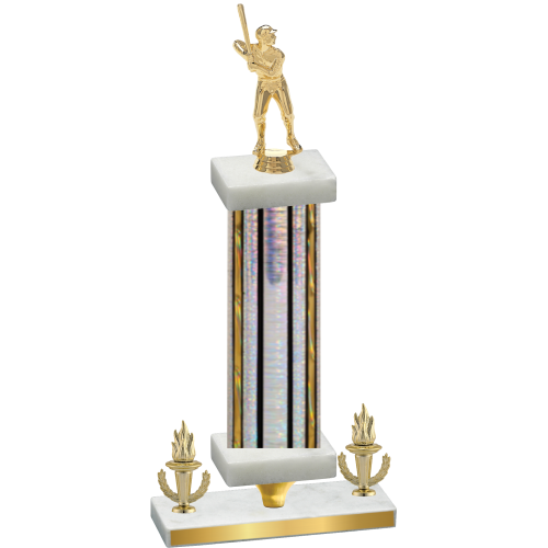 Premium Single Silver Glacier Victory Baseball Trophy