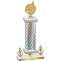 Premium Single Silver Carbon Fiber Victory Volleyball Trophy