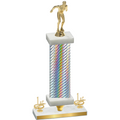 Premium Single Silver Carbon Fiber First Place Swimming Trophy