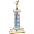 Premium Single Silver Carbon Fiber Second Place Swimming Trophy