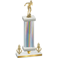 Premium Single Silver Carbon Fiber Victory Swimming Trophy