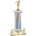 Premium Single Silver Carbon Fiber Year Swimming Trophy