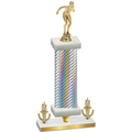 Premium Single Silver Carbon Fiber Victory Tennis Trophy