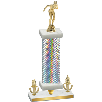 Premium Single Silver Carbon Fiber Victory Tennis Trophy