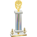 Premium Single Silver Carbon Fiber Victory Pickleball Trophy