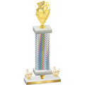 Premium Single Silver Carbon Fiber Third Place Pickleball Trophy