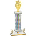 Premium Single Silver Carbon Fiber Year Pickleball Trophy