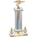 Premium Single Silver Carbon Fiber Victory Cars Trophy