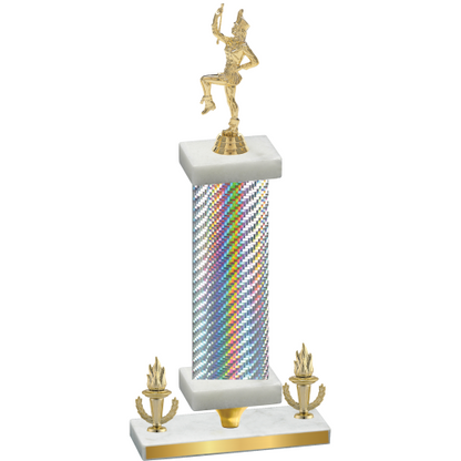 Premium Single Silver Carbon Fiber Victory Majorette Trophy