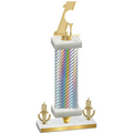 Premium Single Silver Carbon Fiber Victory Golf Trophy