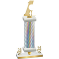 Premium Single Silver Carbon Fiber Year Golf Trophy