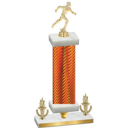 Premium Single Orange Carbon Fiber Victory Running Trophy