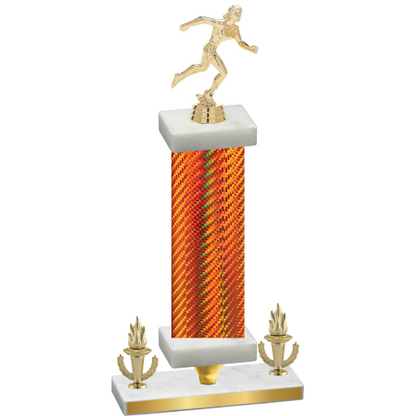 Premium Single Orange Carbon Fiber Victory Running Trophy