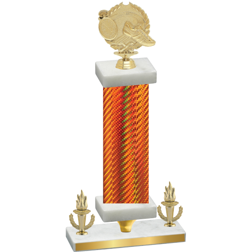 Premium Single Orange Carbon Fiber Victory Running Trophy