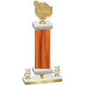 Premium Single Orange Carbon Fiber Year Tennis Trophy