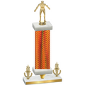 Premium Single Orange Carbon Fiber Victory Wrestling Trophy