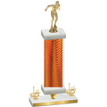 Premium Single Orange Carbon Fiber First Place Swimming Trophy