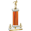 Premium Single Orange Carbon Fiber Victory Swimming Trophy
