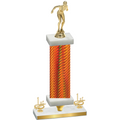 Premium Single Orange Carbon Fiber First Place Tennis Trophy