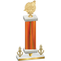 Premium Single Orange Carbon Fiber Victory Swimming Trophy