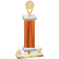 Premium Single Orange Carbon Fiber First Place Insert Trophy