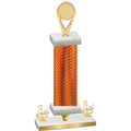 Premium Single Orange Carbon Fiber Third Place Insert Trophy